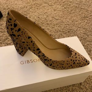 Gibson Latimer suede cheetah heels